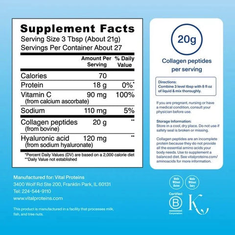 Vital Proteins Collagen Peptides Advanced 20 oz