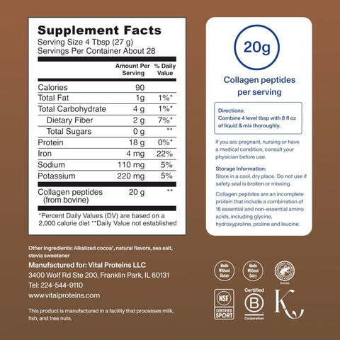 Vital Proteins Collagen Peptides Powder Supplement