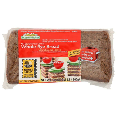 Whole Rye Bread 17.6 oz Loaf MESTEMACHER