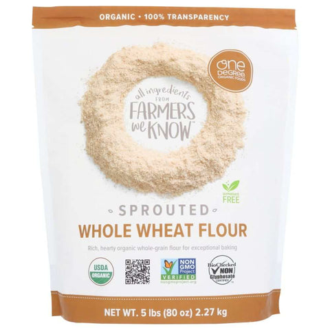 Organic Sprouted Whole Wheat Flour 80 oz ONE DEGREE
