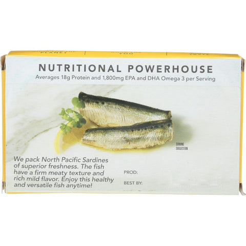 Wild Sardines In Extra Virgin Olive Oil with Lemon Wild Planet 4.4 oz