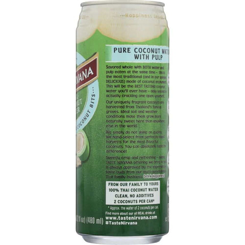 Real Coconut Water with Pulp Can 16.2 fl oz Taste Nirvana
