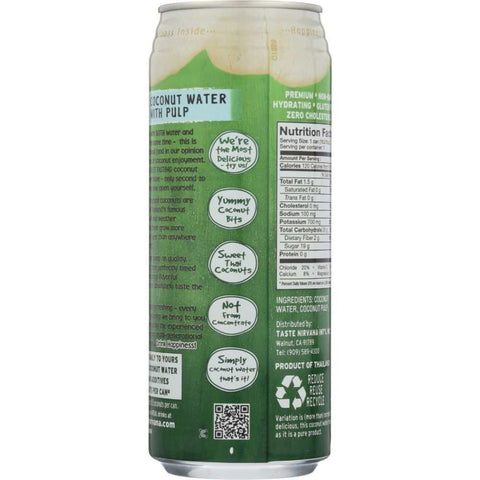 Real Coconut Water with Pulp Can 16.2 fl oz Taste Nirvana