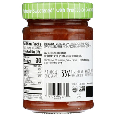 Just Fruit Spread Strawberry Organic 10 oz Crofters
