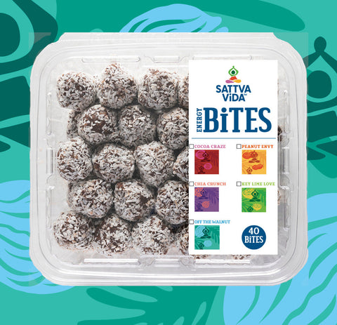 Walnut Energy Bites Vegan Gluten-Free 40 Bites Sattva Vida
