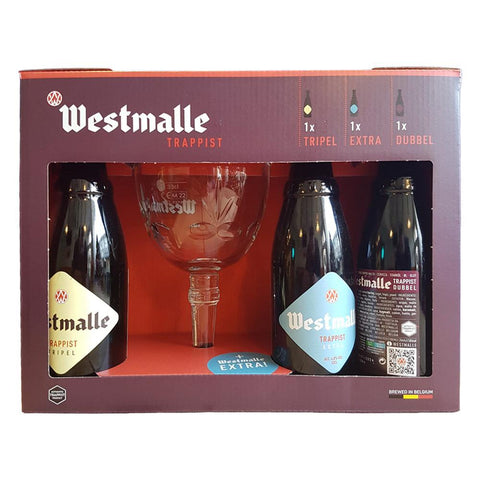 Westmalle Trappist Brewery Gift Set with Glass 3x330ML