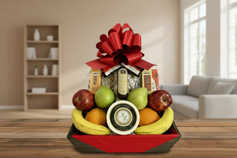 Jenny's Fruit, Cheese & More Gift Basket - Premium Gourmet Food Gift