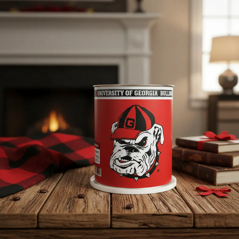 Georgia Bulldogs Gift Tin Basket - Gourmet Snacks - Made in USA