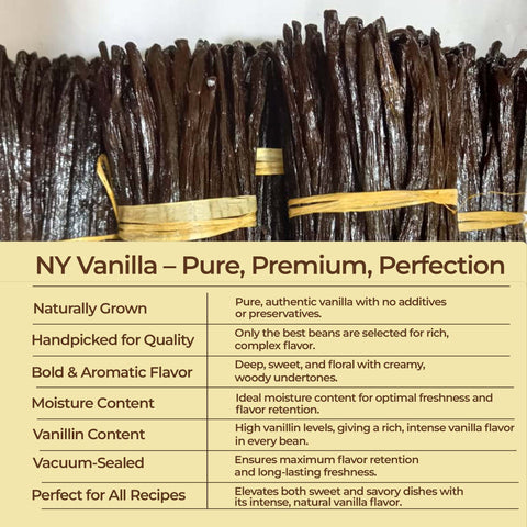 Gourmet Vanilla Beans Premium Grade A Vanilla Bean Pods for Baking & Extract