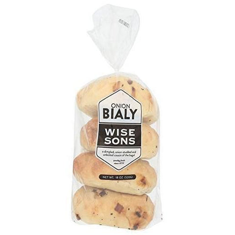 Onion Bialys Traditional Polish Bagel Wise Sons 4PK