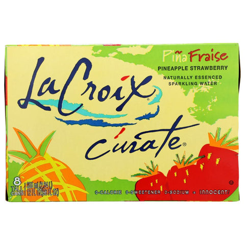 Pina Fraise Flavored Sparkling Water 8Pk LaCroix