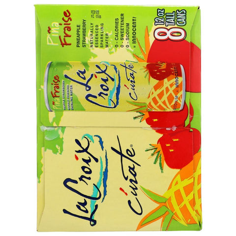 Pina Fraise Flavored Sparkling Water 8Pk LaCroix