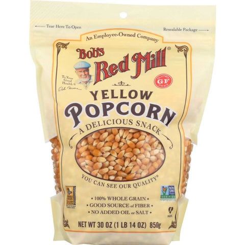 Yellow Popcorn Fresh Fluffy Popcorn Kernels Bob's Red Mill 30 oz