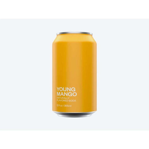 Young Mango Tropical Flavor Soda 12 oz UNITED SODAS OF AMERICA