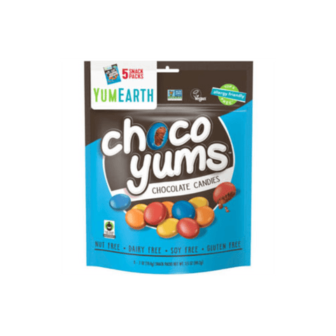 Choco Yums Dairy-Free Chocolate Candies Snack Pack 3.5 oz YUMEARTH