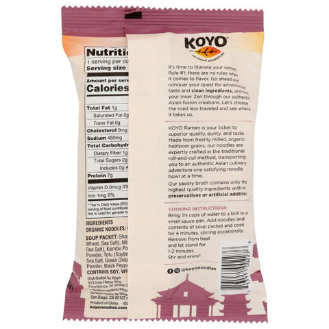 Tofu Miso Ramen Reduced Sodium 2 oz Noodles KOYO