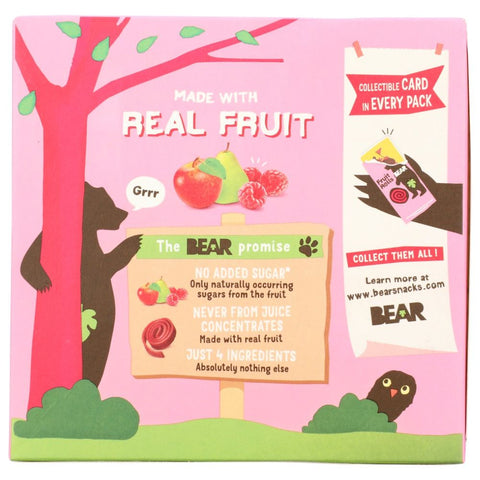 Raspberry Fruit Rolls Snack 3.5 oz BEAR YOYO