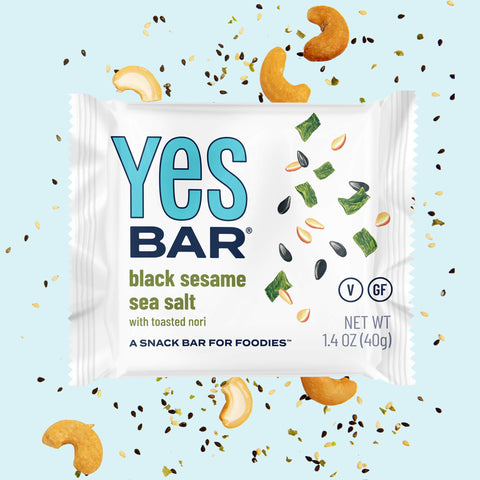 Black Sesame Sea Salt Plant-Based Bar 6 Packs YES BAR®