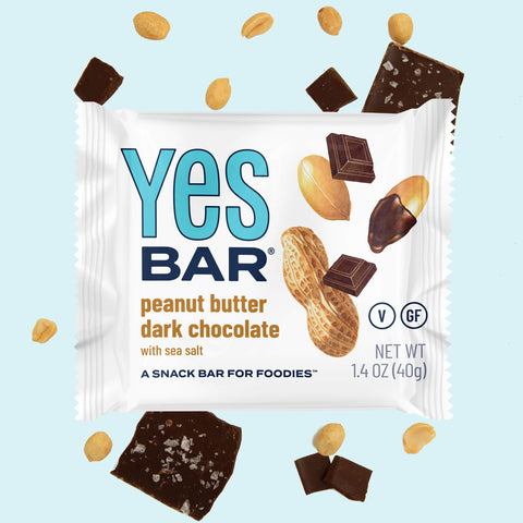 YES BAR Peanut Butter Dark Chocolate Pack Snack Bars - 6 Packs