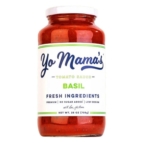 Basil Tomato Sauce Handcrafted 25OZ Yo Mama's Foods