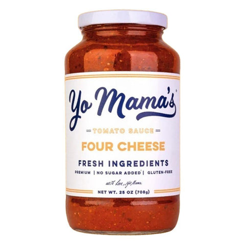 Four Cheese Tomato Sauce Handcrafted Blend 25OZ Yo Mama's Foods