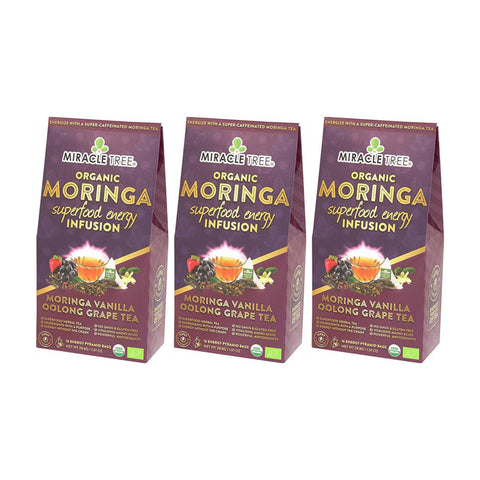 Organic Moringa Energy Tea - Grape Vanilla - Natural Coffee Alternative